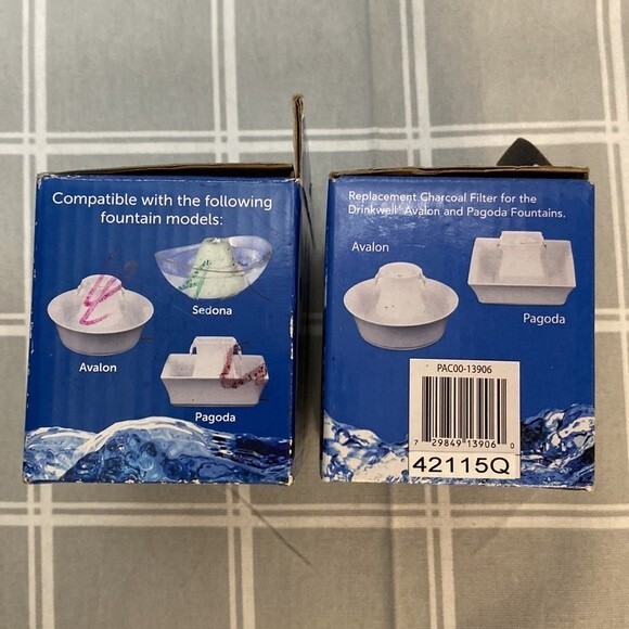 PetSafe Carbon Filters PAC00-13906 Drinkwell Avalon Pagoda Sedona Water Fountain - Picture 4 of 9